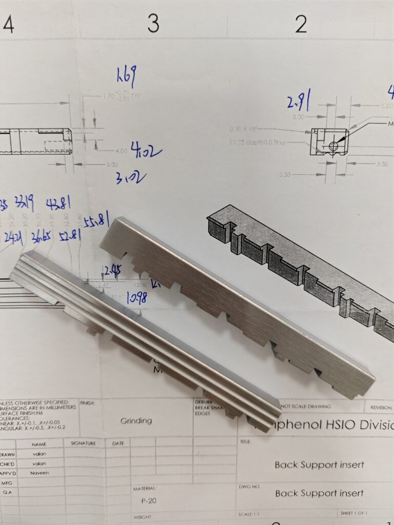 back support insert - Jigs - CNC Machining Parts, Stampin...